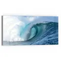 Produktbild: DEQORI Glasbild Echtglas | Motiv Welle der Ewigkeit | horizontal einteilig 60x30 cm | schöne Dekoration | Wandbild für Wohnzimmer, Schlafzimmer, Flur & Küche | moderne Wanddeko