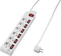 Produktbild: renkforce Überspannungsschutz-Steckdosenleiste 6fach Weiß Schutzkontakt renkforce