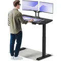 Produktbild: Desktronic HomeOne Elektrisch höhenverstellbarer Schreibtisch 120x60cm Schwarz/Schwarz mit Memory-Funktion, Anti-Kollisions Technologie, USB-A und... - Schwarz