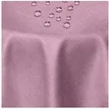 Produktbild: DecoHomeTextil Heimtextilmanufaktur Tischdecke Leinen Optik Tischdecke Tischtuch Abwaschbar Wasserabweisend lila Rund 140 cm