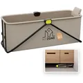Produktbild: MyZone faltbare Badewanne, 150 x 60 x 50 cm | Klappbare, Mobile, Platzsparende, Badewanne für Dusche | Outdoor, Duschbadewanne, Eisbad/Eiswanne | ...