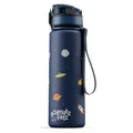 Produktbild: schmatzfatz Trinkflasche Kinder 500ml - Auslaufsicher, BPA-frei, 1-Klick-Verschluss, Tritan, Kinderfreundliches Design, Geeignet für Kohlensäurehaltige Getränke, Navy Space