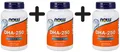 Produktbild: 3 x NOW Foods DHA-250, 250 DHA / 100 EPA - 120 softgels (127,75 EUR/kg)