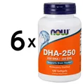 Produktbild: 6 x NOW Foods DHA-250, 250 DHA / 100 EPA - 120 softgels (124,93 EUR/kg)