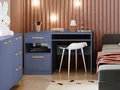 Produktbild: MIRJAN24 Schreibtisch Tytus II, Computertisch mit Schublade, Arbeitszimmer, Jugendzimmer, Kolektion (Blau / Blau + Gold)