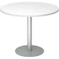 Produktbild: Hammerbacher-Besprechungstisch 100cm rund Weiß/Silber-VSTF10/W/S