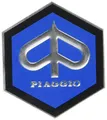 Produktbild: Emblem Piaggio Hexagon Cascade for Vespa Sprint Rally etc – Aluminium, 49x43 mm, Blau