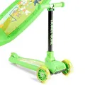 Produktbild: FableKids Kinderscooter Cityroller Tretroller Grün Scooter höhenverstellbar | klappbar | LED-Räder | Tritt-Bremse | für Kleinkinder ab 3 Jahren | bis 50 kg belastbarer Roller | Kickroller