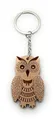 Produktbild: H-Customs Eule Adler mit Muster Schlüsselanhänger Anhänger aus Holz Beige