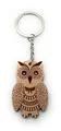 Produktbild: Eule Adler mit Muster Schlüsselanhänger Anhänger aus Holz Beige