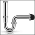 Produktbild: Röhrensiphon Waschbecken 32 mm Chrom Edelstahl mit Dichtungen, universal, 1 ¼“
