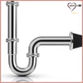 Produktbild: Edelstahl Siphon für Waschbecken 1/4'' x 32 mm, Geruchsverschluss, passgenau