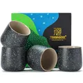 Produktbild: TEANAGOO Keramische japanische Teetasse, 7.2Oz / 205 ml, Charcoal Grey, H17, 4 Stück/Karton, Besetztes Japan , Chinesische , , Asiatische Teetassen ohne Henkel
