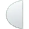 Produktbild: BELIANI LED-Spiegel zum Aufhängen ø 80 cm Halbrund Modern Badezimmer Schlafzimmer Wandmontage - Silber