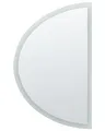 Produktbild: Modern Halbrunder LED Wandspiegel Badezimmer, Schlafzimmer ø 80 cm silberne Bezo