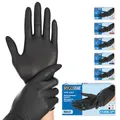 Produktbild: FRANZ MENSCH Hygostar Nitrilhandschuhe Safe Light | puderfrei, schwarz, 11/XXL, 24cm, 100 Stück, Einweghandschuhe, Einmalhandschuhe, in Gr. XS, S, M, L, XL & XXL verfügbar