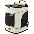 Produktbild: Cadoca Tiertransporttasche, bis 20 kg Rucksack 31x30x41cm Haustier Katze Hund Rucksack Beige beige
