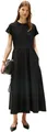 Produktbild: Tommy Hilfiger Damen T-Shirt Kleid Modern Cody Midi Mix Fit & Flare, Schwarz (Black), S