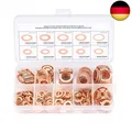 Produktbild: 200 Stück Unterlegscheiben, Kupfer Flach Dichtungsringe Set, Kupferdichtringe