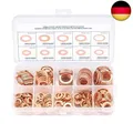Produktbild: 200 Stück Unterlegscheiben, Kupfer Flach Dichtungsringe Set, Kupferdichtringe