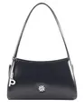 Produktbild: Picard Black Tie Schultertasche für Damen aus Leder in Blau mit Emblem und Anhänger, 31x18x9 cm, 56154S9023