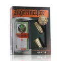 Produktbild: Jägermeister Kräuterlikör 35% Vol. 0,7l in Geschenkbox mit 2 goldenen Shotgläser