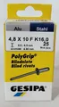 Produktbild: GESIPA Blindniet PolyGrip® Nietschaft d x l 4,8 x 10 mm K16 Aluminium / Stahl