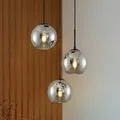 Produktbild: Pendelleuchte Lindby, Jurian, dimmbar, Grau, für Wohnzimmer, Glas, Modern - 17.5