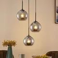 Produktbild: Lindby Jurian Pendelleuchte Hängelampe Deckenlampe Lampe Licht 3-flg E27 schw942