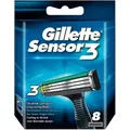 Produktbild: Gillette Sensor3 Rasierklingen mit verbesserten Gleitstreifen für eine glatte un