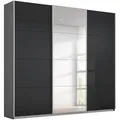 Produktbild: Schwebetürenschrank - grau metallic - mit Spiegel - 2 Glastüren - mit Spiegel - 203x210 cm