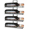 Produktbild: 1x Weinregal Metall Schwarz Wand 4-Wine erweiterbar Flaschenregal