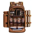 Produktbild: apollo walker Picknickrucksack 4 Personen Picknick Set (Set & Decke) Thermotasche Kühltaschen für Camping, Strand, Wandern Barun