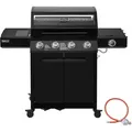 Produktbild: Royal Gourmet 4+1Brenner Gasgrill, 15,5 kW mobiler Gasgrill, Grillwagen mit Sichtfenster, Outdoor Gasgrill, BBQ Gasgrill für Terrasse, Garten und