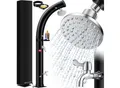 Produktbild: KESSER® Solar Gartendusche Solardusche Bogen mit Metall-Duschablage Schutzhaube & Tasche warmes Wasser max. 60°C Pooldusche Camping Regenduschkopf & Wasserhahn Gartenschlauch-Anschluss