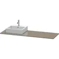 Produktbild: Duravit XSquare Konsole XS060HL8989 160x55cm, mit 1 Ausschnitt, links, Flannel Grey hochglanz