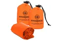 Produktbild: PINUQUEST Biwaksack Notfallschlafsack (2 tlg), Rettungsdecke Notfall-Biwaksack Survival Notbiwak, orange, 2 Stück