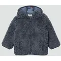 Produktbild: s.Oliver Funktionsjacke Outdoor-Jacke Unisex Jacke aus Teddyplüsch mit gemustertem Jersey-Futter blau 92 EU