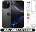 Produktbild: Apple iPhone 16 Pro - 128 GB - Titan Schwarz  - XXL Set - Zustand: GUT