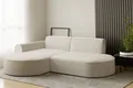 Produktbild: Ecksofa Designersofa BONDY in Stoff Ascot Creme Ottomane Links