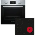 Produktbild: Bosch HBD231BR61 Set Backofen HBF133BR0 + Glaskeramikkochfeld PKE61RAA2E - Silber