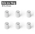Produktbild: MaajeeKuto Magnet Neodym Magnet Ø5x8 mm N42 – Scheibenmagnet 1 kg Haftkraft (50-St)