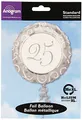 Produktbild: amscan 11056 01 Folienballon 25. Hochzeitstag, Silber, Weiß