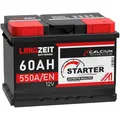 Produktbild: Autobatterie 12V 60Ah Starterbatterie statt 54Ah 55Ah 56Ah 61Ah KFZ PKW Batterie