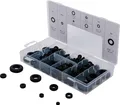 Produktbild: BGS 8125 | Gummi-Durchgangstüllen-Sortiment | 180-tlg. | metrisch | Dichtungsring-Set | Gummi-Dichtung | Elektrische-Leiterdichtung | inkl. Sortimentskasten