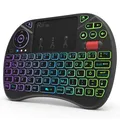 Produktbild: Mini Tastatur Mit Touchpad, 2,4 GHz Kabellos, Smart TV, 8 Farbige Hintergrund...