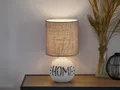 Produktbild: Tischlampe - Grau - Weiß - Keramik - Stoffschirm - H 31 cm