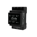 Produktbild: Montierter Ethernet-Switch mit 5 RJ45-Ports Shelly DIN Rail LAN Switch