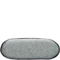 Produktbild: LEONARDO HOME Matera Platte - Große Servierplatte aus Keramik - Eckiger Teller zum Anrichten von Apero, Snacks, Käse etc. - 32x18 cm - Mikrowellengeeignet, spülmaschinenfest - Anthrazit, 022846