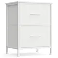 Produktbild: Kommode, Schrank, 2 Stoffschubladen, für Schlafzimmer, Flur, Wohnzimmer, weiß